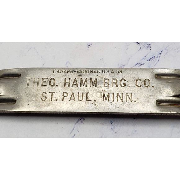 Vintage Hamm's Beer From the Land of Sky Blue Waters Metal Can Bottle Opener - Picture 4 of 4